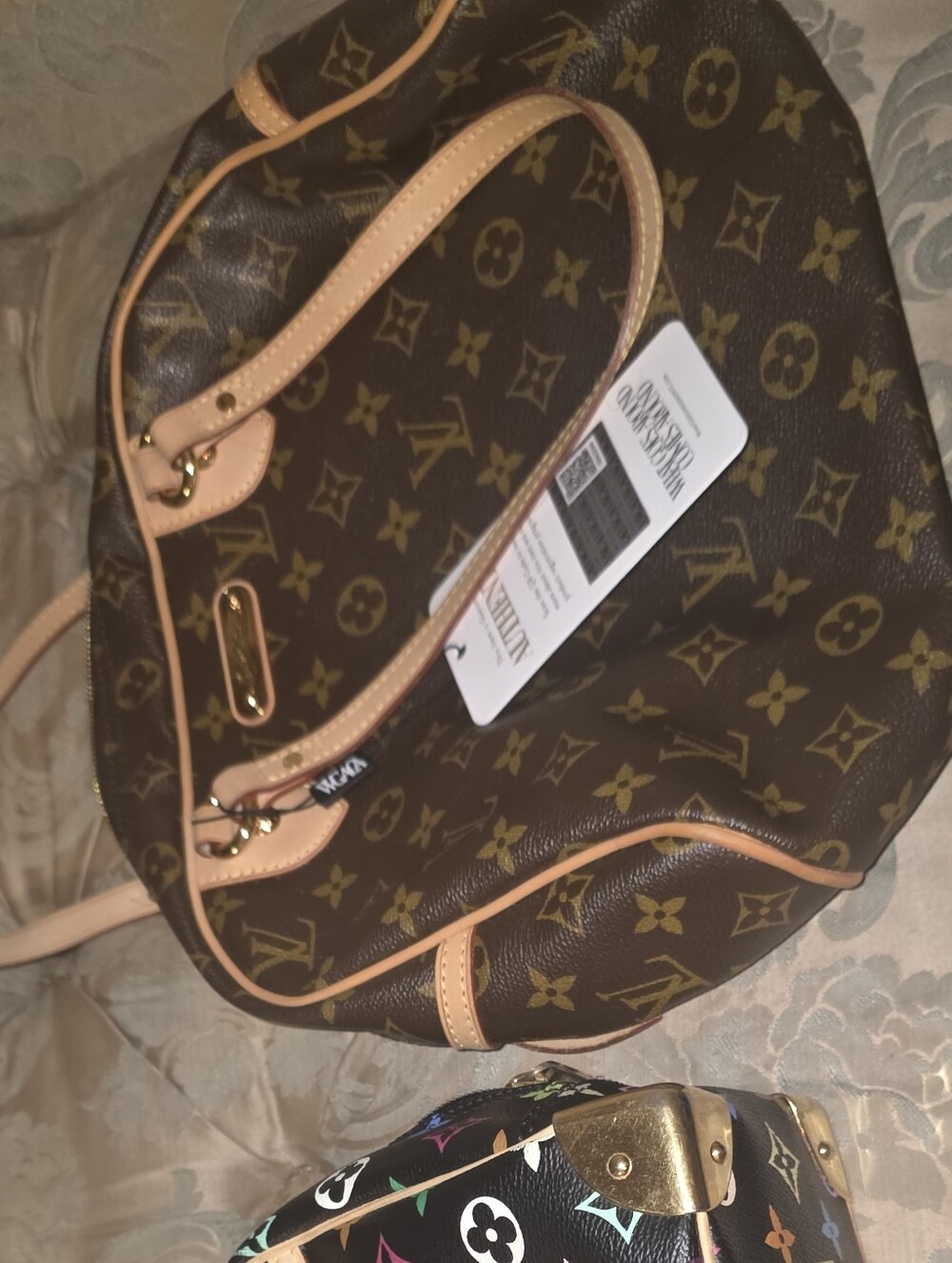 Louis Vuitton Brown Monogram Canvas Travel Bag with Natural Trim